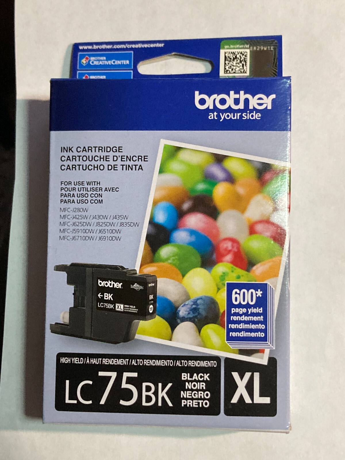 Lc75bk Brother LC75BK High Yield XL Black Ink Cartridge Expires 2027