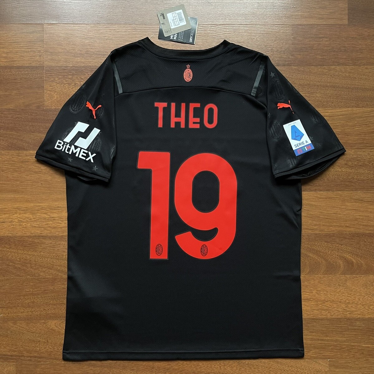 AC MILAN PUMA 2021/2022 FOOTBALL THIRD JERSEY #19 THEO SIZE “L