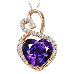 Amethyst-Halo-Double-Heart-Love-Pendant-Necklace-14K-Rose-Gold-18-034-Chain