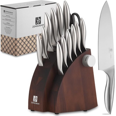 15-Piece Knife Sets,Ultra-Smooth Cutting Professional Grade Sharp,One-Piece 5...