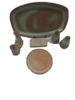 Frankoma pottery prairie green Lot of Platter, Salt pepper, Trivets etc