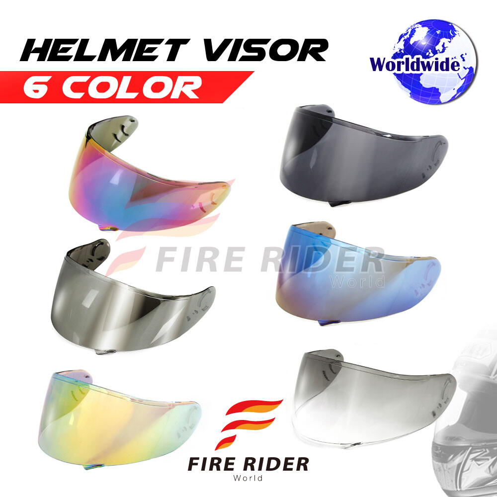 6 Color Tinted Helmet Visor with Pins Shield Motorcycle For Shoei