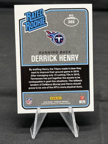 2016 Donruss - Rated Rookies Derrick Henry #365 (RC) - Picture 7 of 7