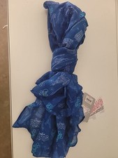 New w Tags Lyocell / Modal Blue Scarf Disneyland Paris Graphics Disney Mickey