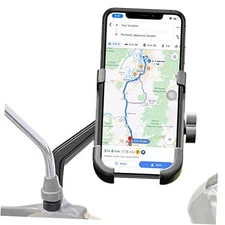 Motorcycle Phone Mount for Rearview Mirror, Metal Motorbike Phone Metal Alloy