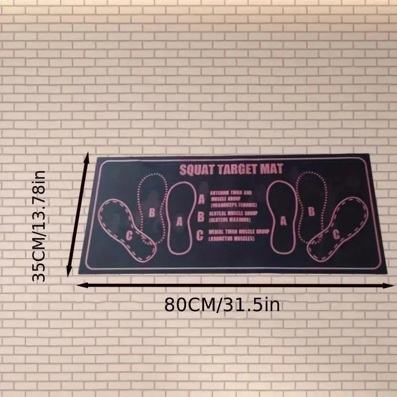 Tapis de Squat Antidérapant Guidable Gym Silicone - Tapis Positionnement Fitness - Photo 2/4
