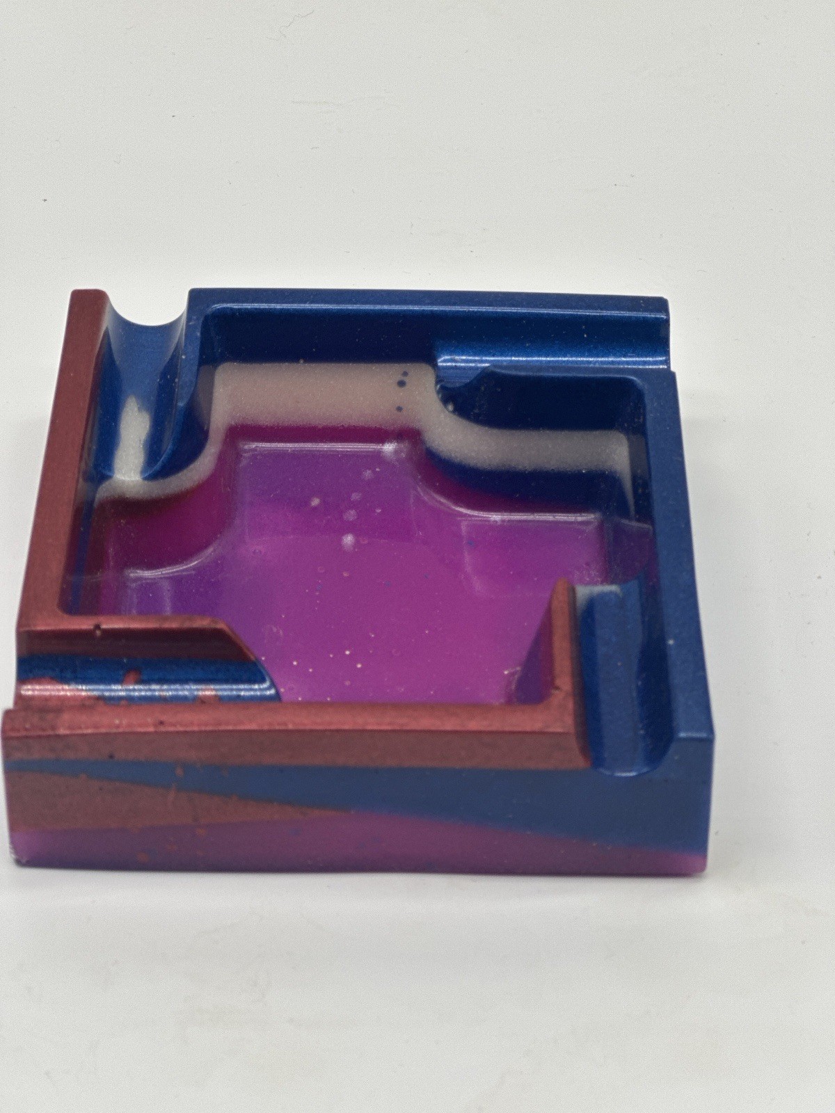 Gallery Quality Epoxy Resin Art Bowl – Abstract Mosaic Inlay Design On-of-a-kind
