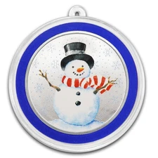 1 oz Silver Colorized Round - Season Greetings Snowman