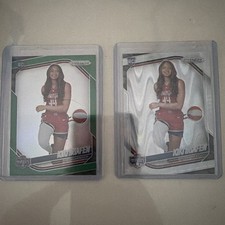 2025 Prizm WNBA Kiki Iriafen #149 Variation White Seismic & Green Prizm (RC)