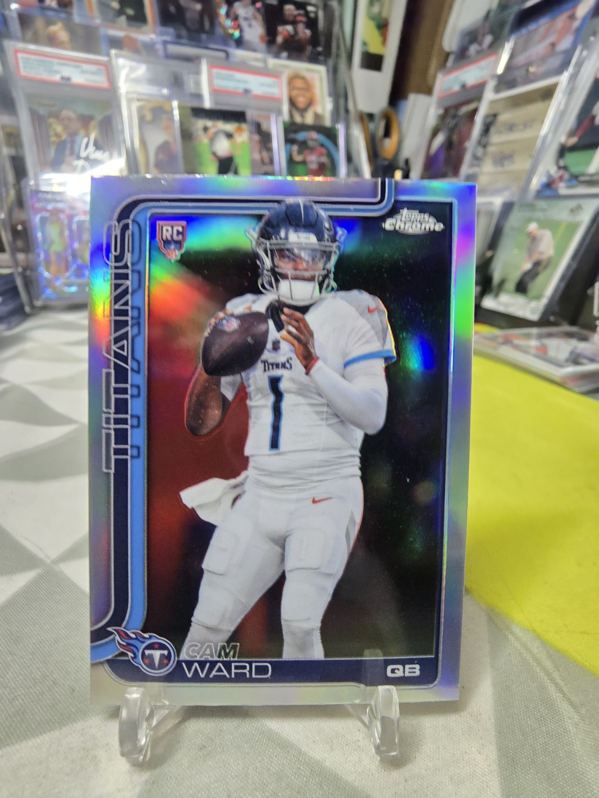 2025 Topps Chrome Cam Ward Rookie #314 Refractor #314 Tennessee Titans RC