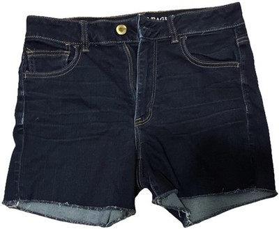 American Eagle Outfitters AEO Denim X Hi-Rise Shortie Cut Off Shorts 12 Dark