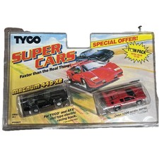 Tyco 440-X2 Super Cars Twin Pack Corvette/Lambo HO Slot Cars 2 cars  8980T NOS