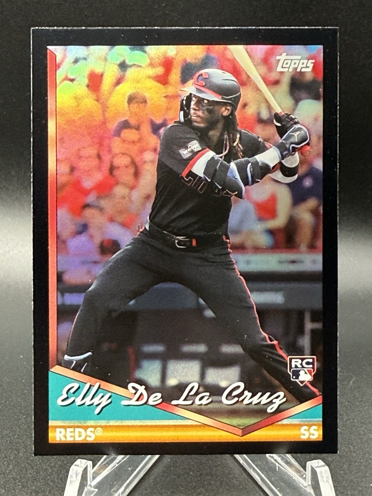 2024 Topps Archives - 1994 Topps Elly De La Cruz #300 Black Foilboard (RC) Reds