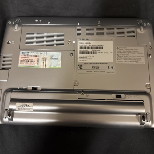 Toshiba NB305-N442BL For Parts, No Hard Drive - Zdjęcie 4 z 4