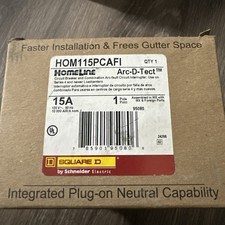 4 pcs 15 Amp SQUARE D HOMELINE HOM115PCAFI HOM115PCAFIC