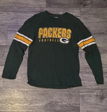 Green Bay Packers NFL Team Apparel Long Sleeve Shirt Green Size M