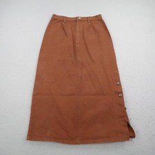 Vintage Roughrider Circle T Skirt Womens 15/16 Brown Long Midi Ankle Western
