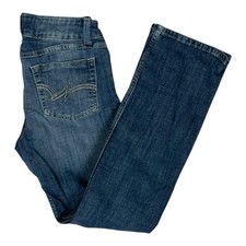 Wrangler Bootcut Jeans Womens 12 Blue Medium Wash Denim Embroidered Pockets