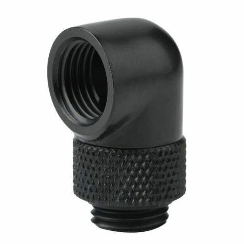 Black Tube Fitting Connector Adapter Durable For Computer PC Water Cooling h