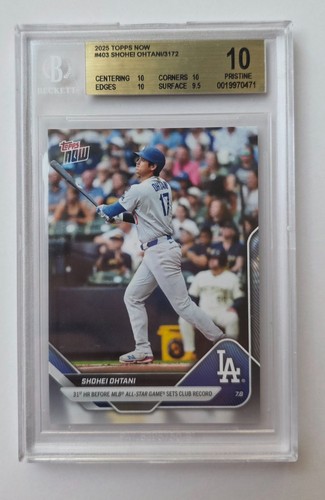 Shohei Ohtani 2025 Topps Now #403 BGS 10 PRISTINE Dodgers 