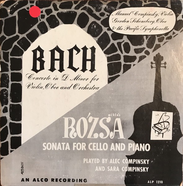 Johann Sebastian Bach, Manuel Compinsky, Gordon Schoenberg Johann Sebastian Bach, Manuel Compinsky, Gordon Schoenberg