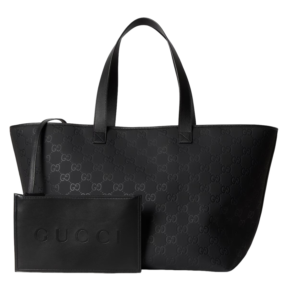 GUCCI Edge Large $2500 Black Leather Tote Bag New & Authentic | eBay