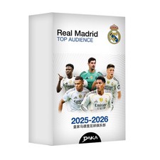 1 Astuccio 2025-26 DAKA Real Madrid Team Box TOP AUDIENCE Carte Stella del Calcio NUOVO!