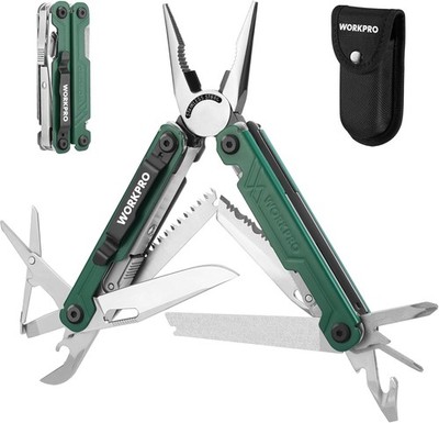 WORKPRO Multifunktions-Zange, 18 in 1 Multitool, Werkzeug, Faltbares Edelstahl