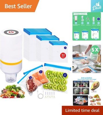 42 PCS Sous Vide Set - Quick Vacuum Sealing with 30 Bags & 5 Clips for Home Use