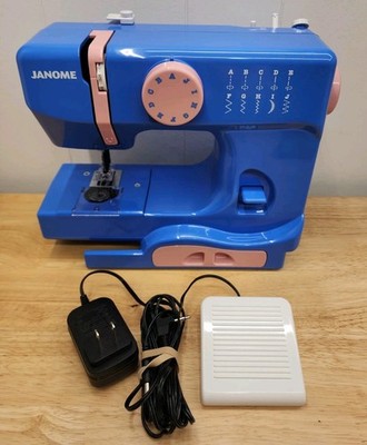 Janome 525B Sewing Machine - Blue & Pink - Excellent Condition & Works