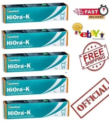 Himalaya HiOra-K Toothpaste for Sensitive Teeth & Gums 5pc X 50gm FREE SHIP 2027