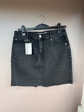 ASOS Denim Dark Grey Short Skit Size 12 UK Raw Hem