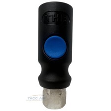 Push Button Safety Quick Connect Air Coupler 1/4" Female Industrial & ARO Style
