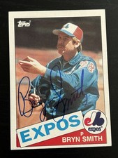 Bryn Smith Autograph Signed 1985 Topps Montreal Expos