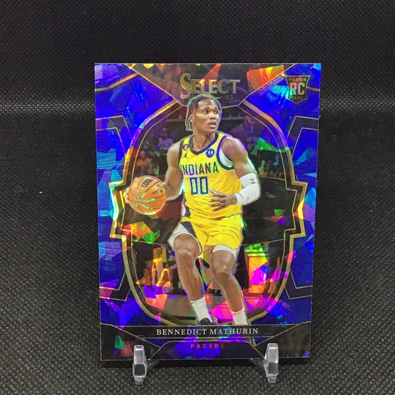 2022-23 Panini Select - Concourse Bennedict Mathurin #79 Blue Cracked Ice Prizm