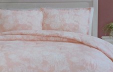 Laura Ashley Comforter Set 96" x 92" Meredeth Pink Floral 100 Cotton, New