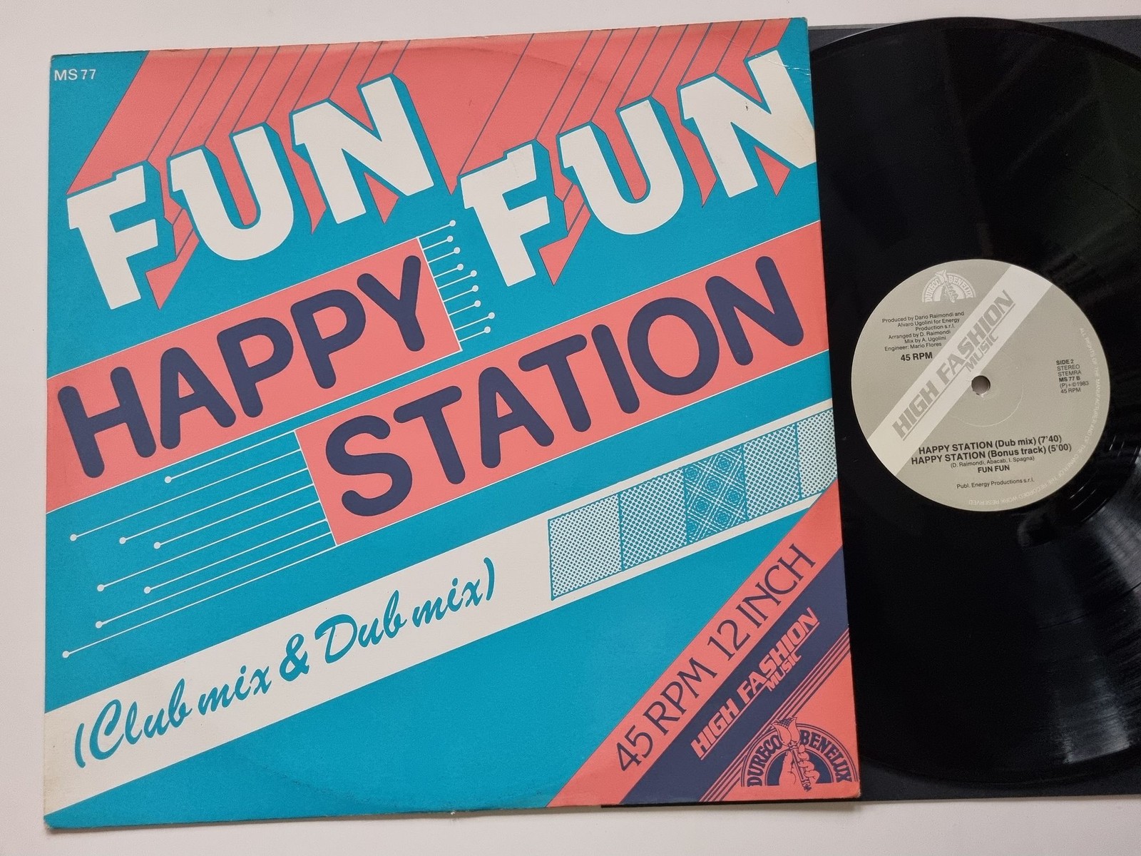 Fun Fun - Happy Station (Club Mix & Dub Mix)/Bonus Track 12'' Vinyl Maxi Holland