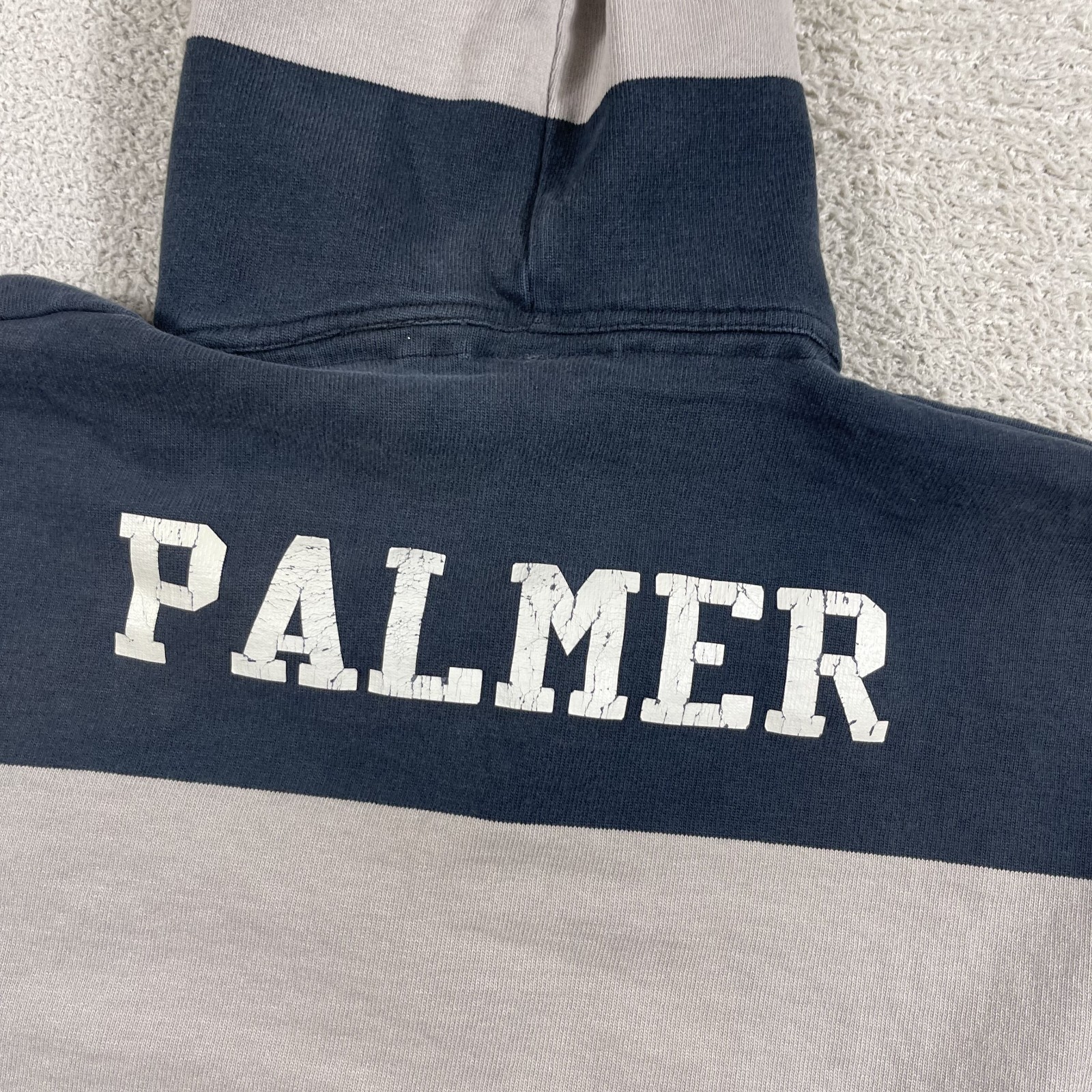 Vintage New Zealand Rugby Shirt Mens Large Striped Long Sleeve Hooded All Blacks