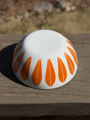 Cathrineholm Lotus Bowls True Orange On White Mint Condition 4