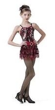 Dance Costume Small Child Red Gallery Jazz Sequin Fringe
