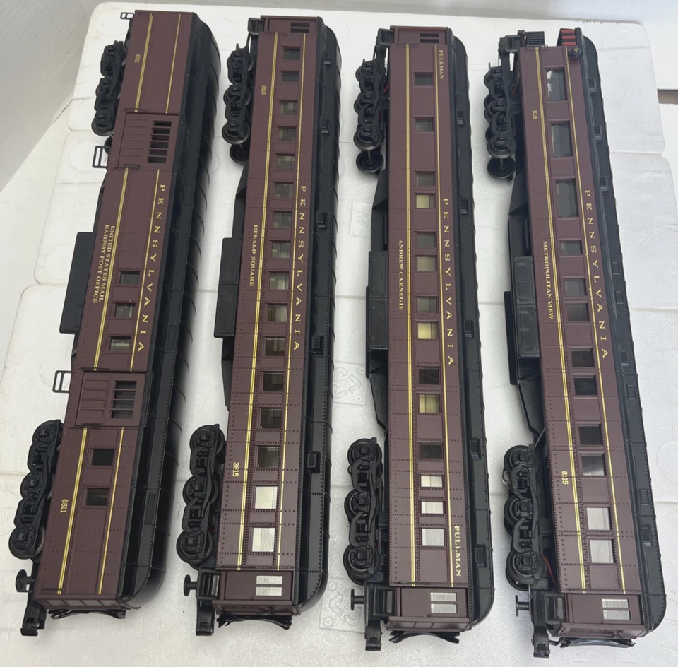K-LINE O-GAUGE K-44802 PENNSYLVANIA RAILROAD 18" HEAVYWEIGHT 4-CAR PASSENGER SET - Image 3 of 4