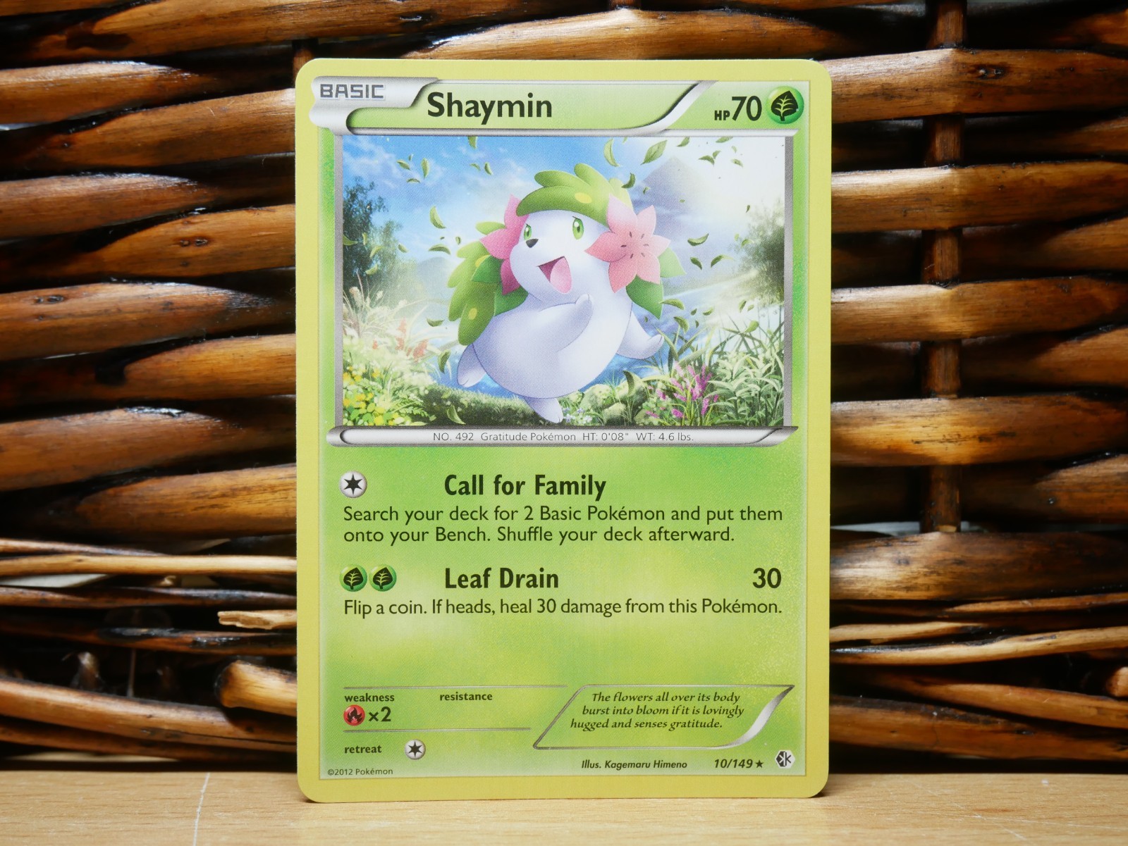 Pokemon SHAYMIN 10/149 RARE | NM Near Mint | Boundaries Crossed | 2012