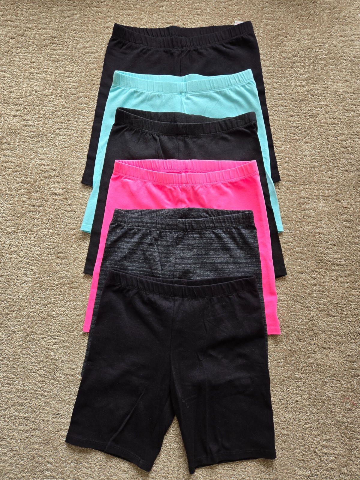6 Pairs of Biker Shorts for Girls Size 12-image