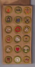 Vintage Merit Badge Sash: 65 Merit Badges-Many Rare!