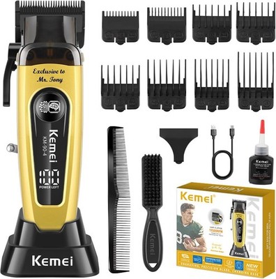 KEMEI KM-90-4 Professional Hair Clipper for Men Cord/Cordless Hair Cutting Kits,
