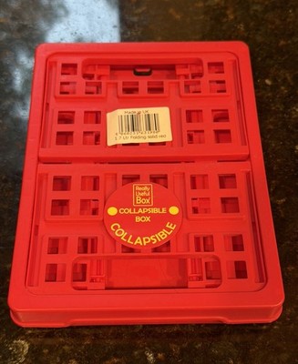 REALLY USEFUL BOX 1.7 LITER COLLAPSING BOX SOLID RED 7x5x3.5 INCHES BRAND NEW