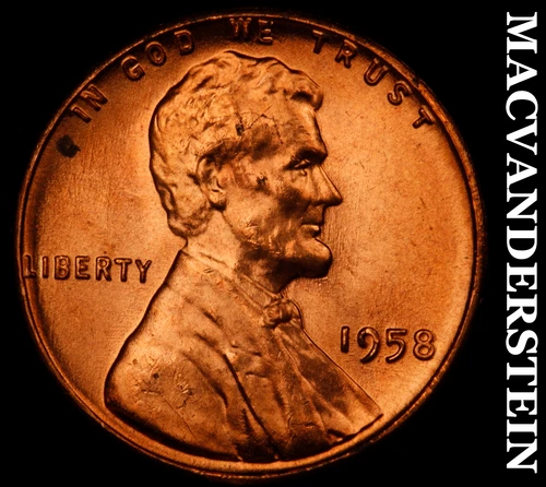1958 Lincoln Wheat Cent-Choice Gem BU Red Lustrous No Reserve #i2751