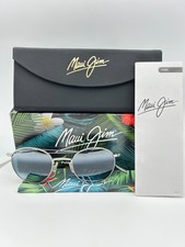 MAUI JIM Polarized Sunglasses MJ 757 17M North Star Matte Silver Grey NIB