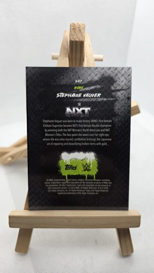 Stephanie Vaquer Topps Finest WWE 2025 Attitude Gold Rare /20 - Image 2 of 2