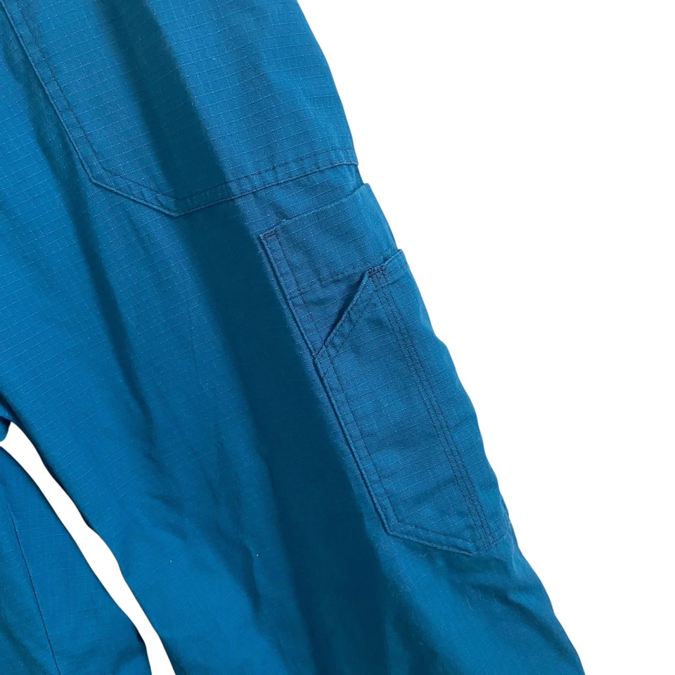 Pantalones Médicos Carhartt Azul Teal Carga Técnica Talla Grande Foto 3 de 4